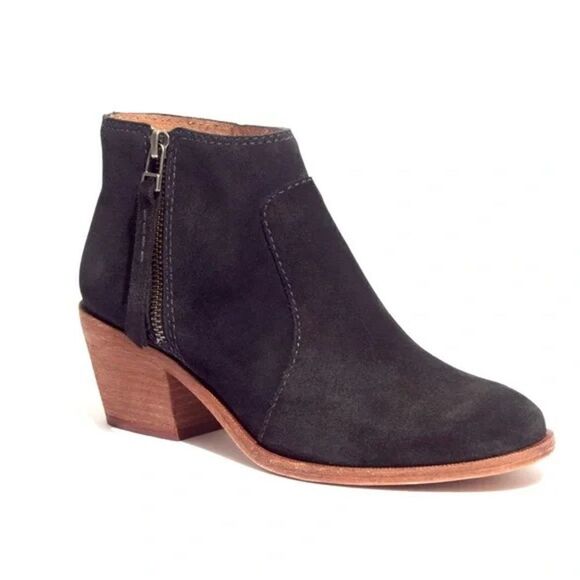 Madewell The Janice Boot in Black Suede Size 9 D21 - Picture 2 of 10